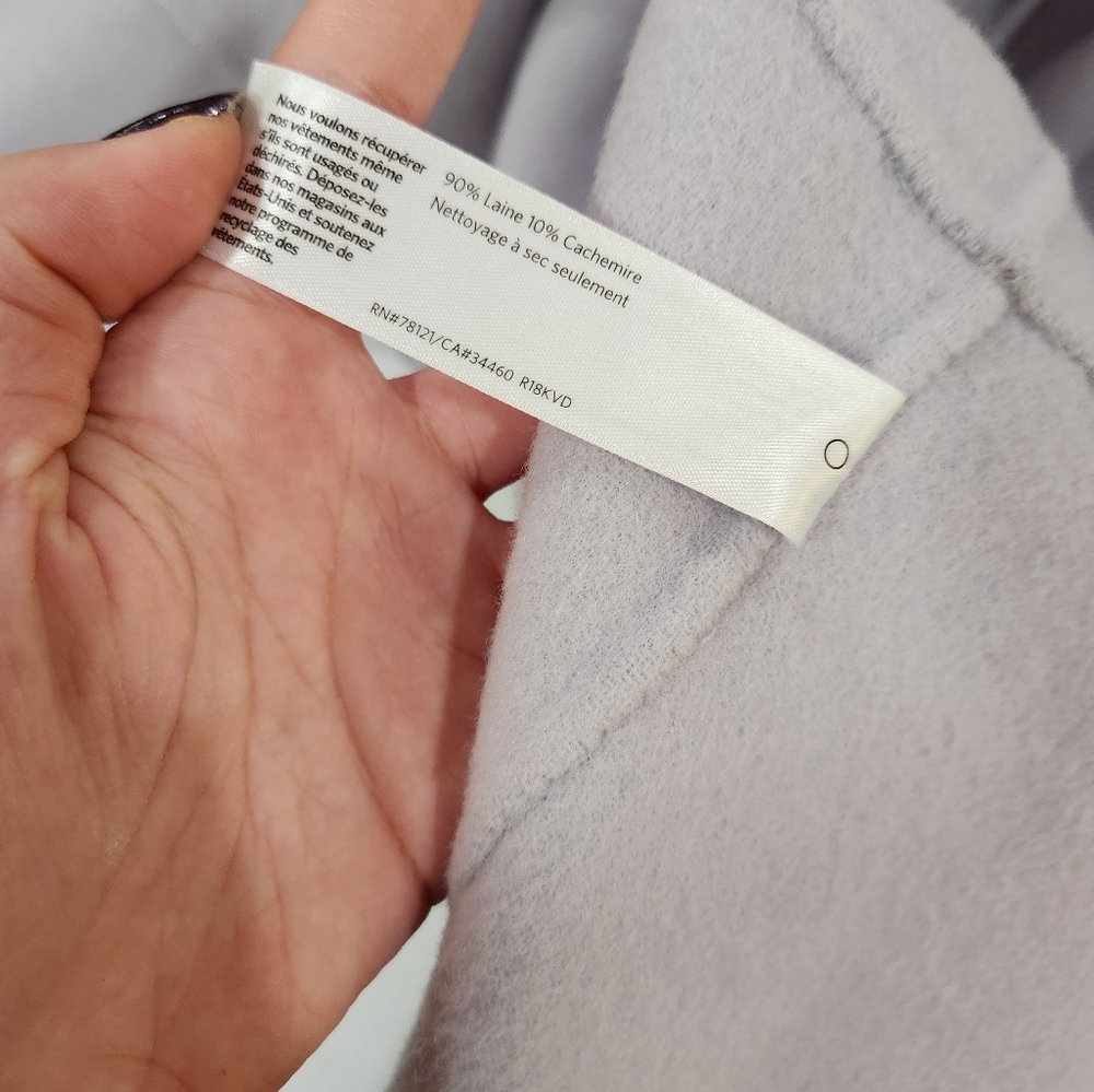 Eileen Fisher Wool Cashmere Oversized Double-Breasted Coat - Picture 5 of 7